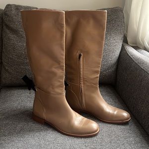 Red Vero Cuoio Leather Riding Boots